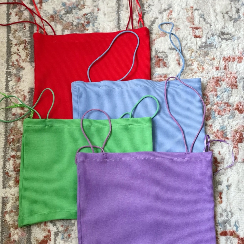 Set of 4 Zara basic bandeau tops